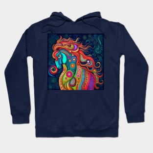 Sophia, the Colorful and Psychedelic Horse Hoodie